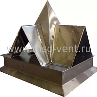 Колпак оголовок на трубу дымохода с многогранной фигурной крышей_6