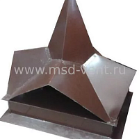 Колпак оголовок на трубу дымохода с многогранной фигурной крышей_5